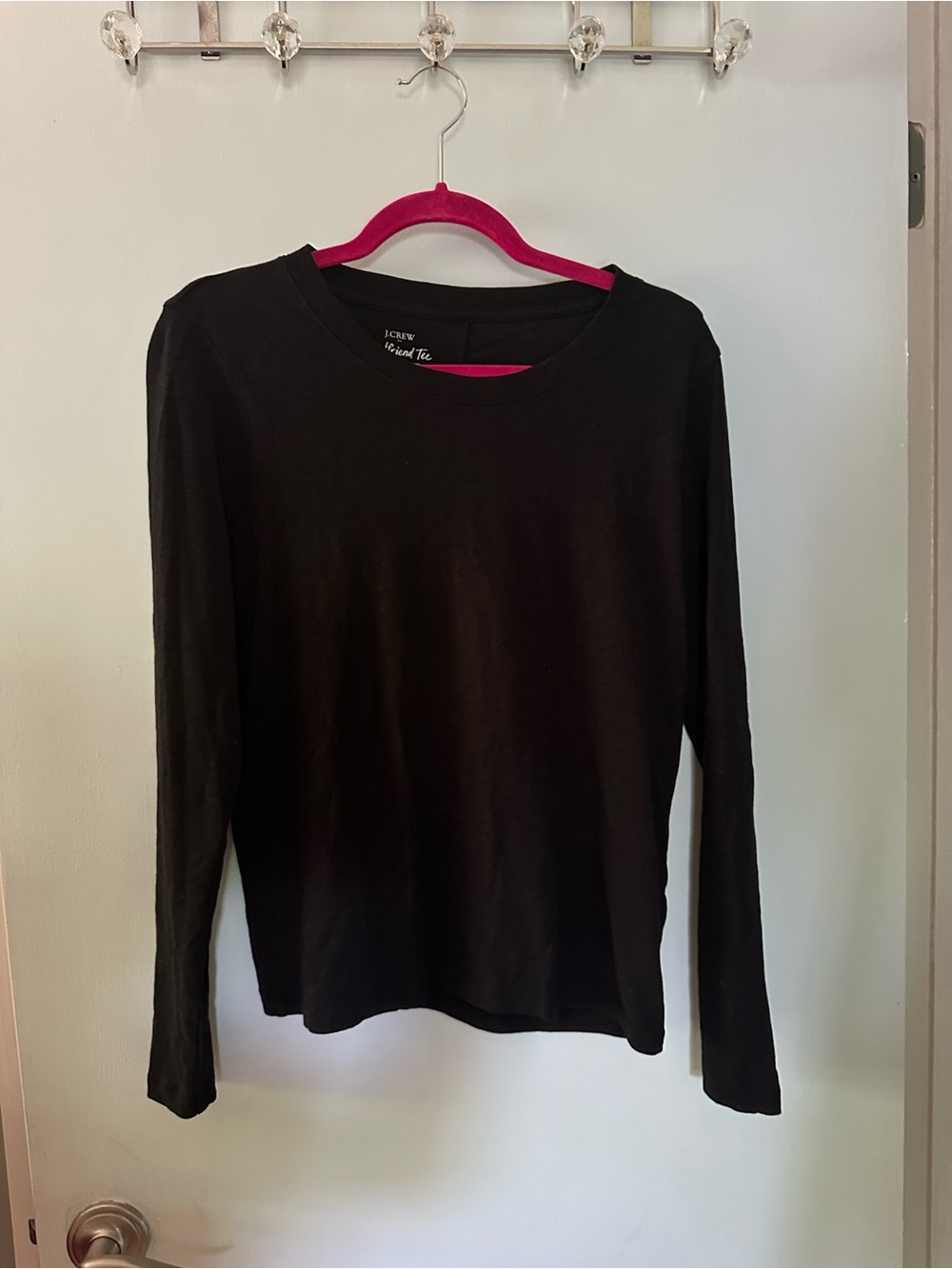 J. Crew Black Long-Sleeve Girlfriend  Tee